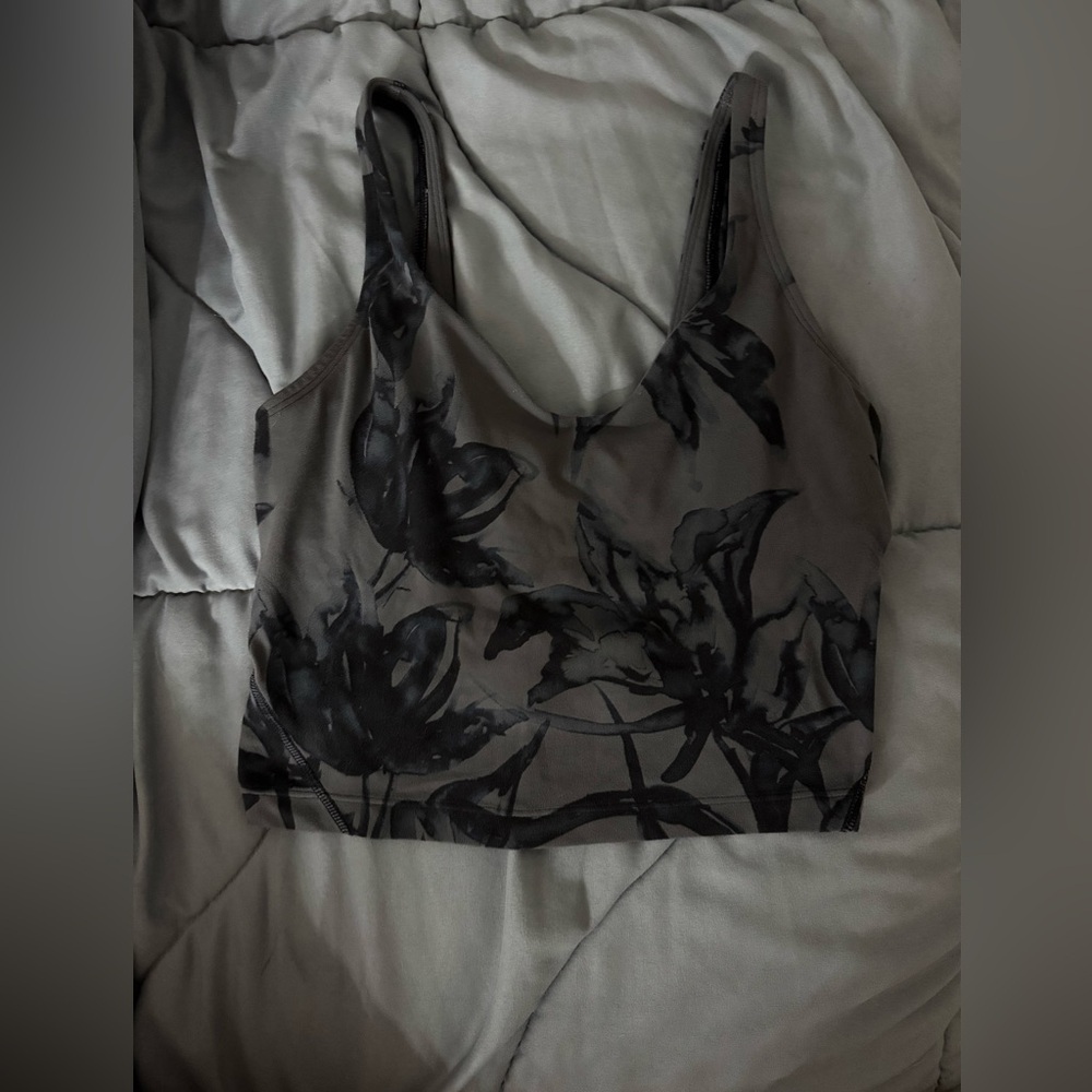 Lululemon Black Floral Align Top